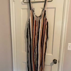 Striped romper multi color